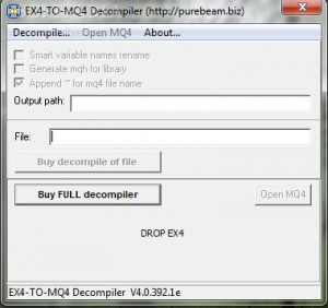 Free ex4 to mq4 decompiler software testing